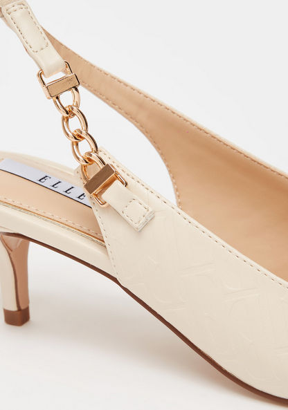 ELLE  Women's Textured Slingback Kitten Heels-Women%27s Heel Shoes-image-3