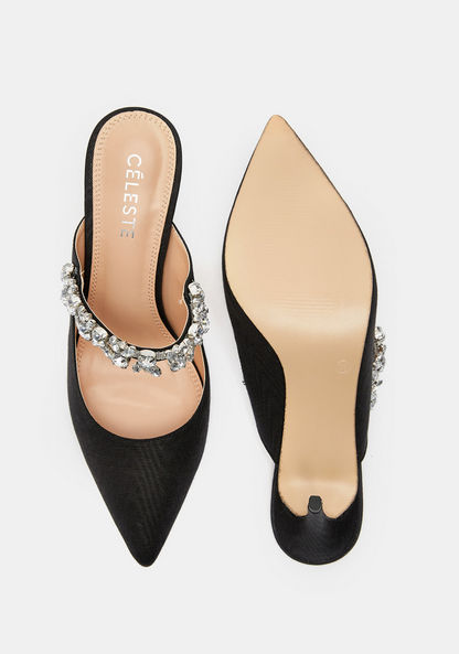 Celeste Women's Embellished Slip-On Shoes with Stiletto Heels-Women%27s Heel Shoes-image-4