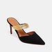 Celeste Women's Slip-On Mules with Stiletto Heels and Metallic Strap-Women%27s Heel Shoes-thumbnailMobile-1
