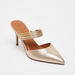 Celeste Women's Slip-On Mules with Stiletto Heels and Metallic Strap-Women%27s Heel Shoes-thumbnailMobile-1
