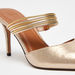 Celeste Women's Slip-On Mules with Stiletto Heels and Metallic Strap-Women%27s Heel Shoes-thumbnailMobile-3