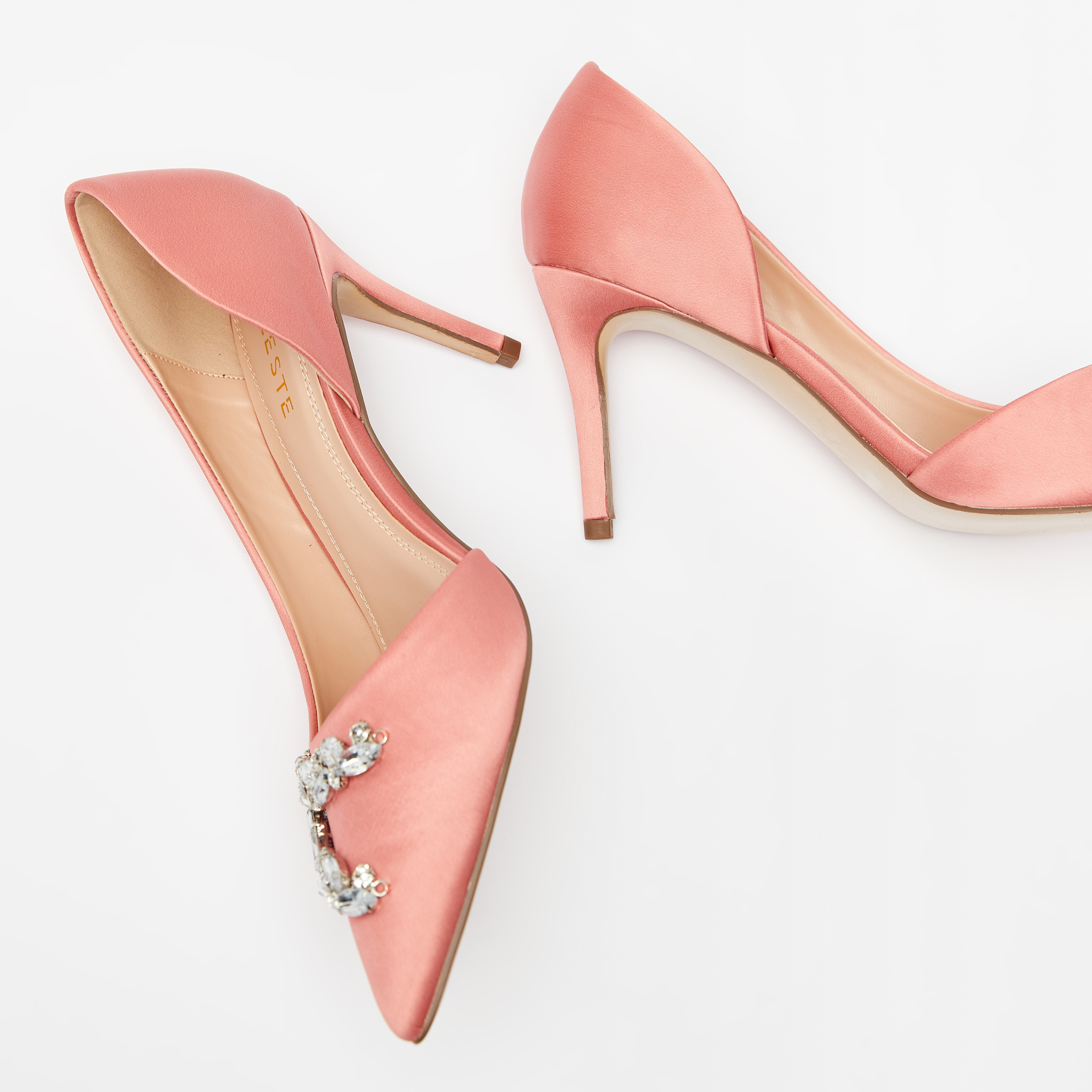 Celeste Women's Embellished Pointed Toe D'Orsay Pumps with Stiletto Heels-women-shoes-heels-image-4