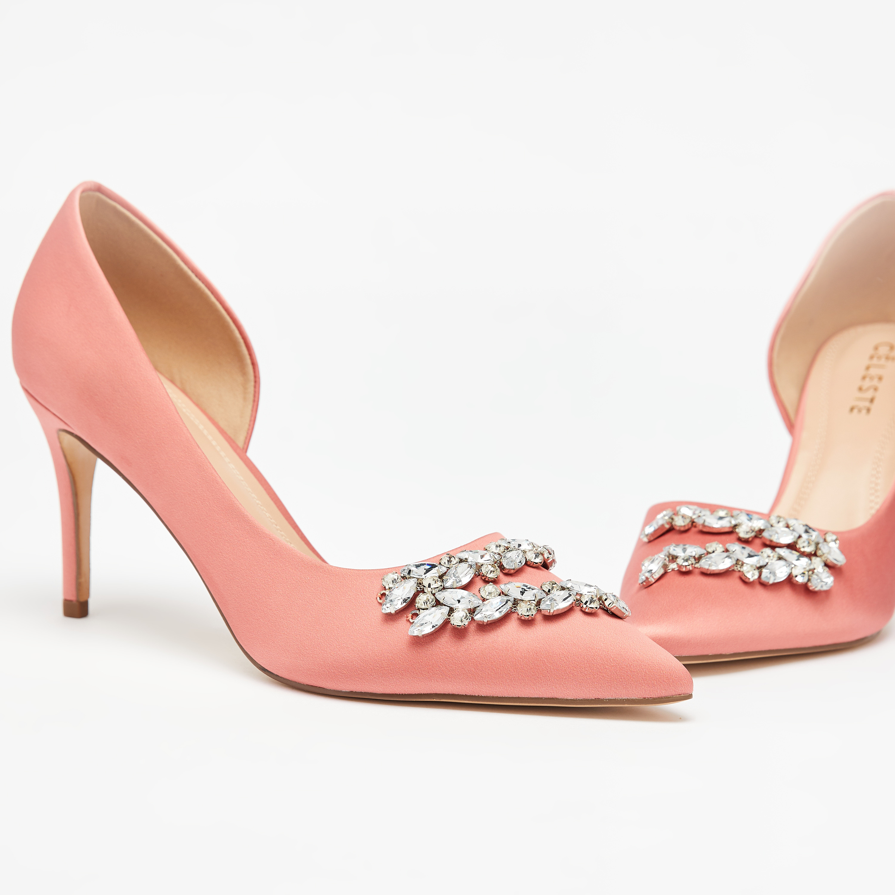 Celeste Women's Embellished Pointed Toe D'Orsay Pumps with Stiletto Heels-women-shoes-heels-image-6