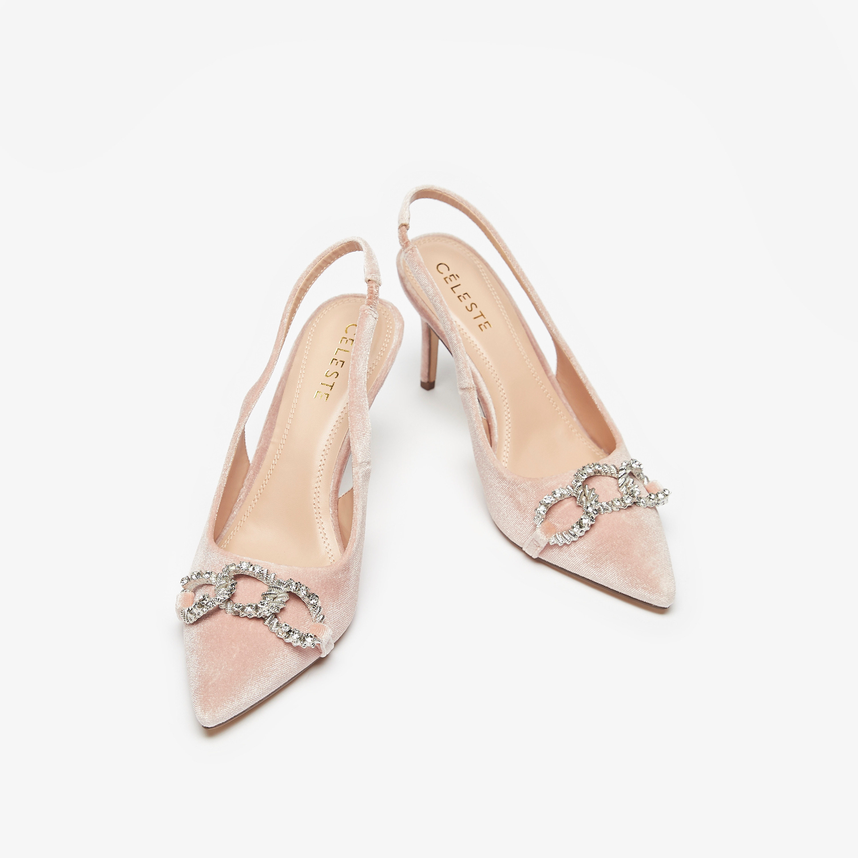 Pale pink clearance kitten heel sandals