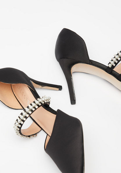 Celeste Embellished Slip-On Shoes with Stiletto Heels-Women%27s Heel Shoes-image-3