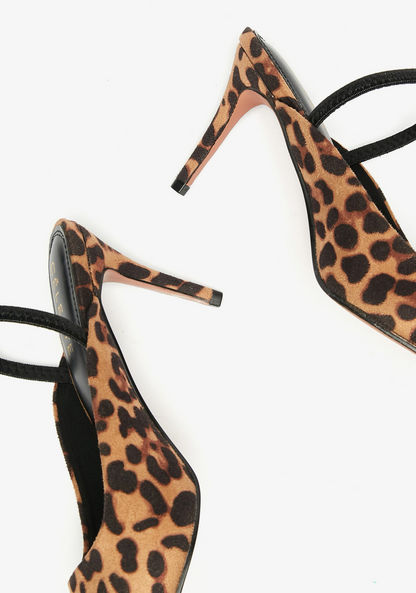 Celeste Women's Animal Print Slingback Mules with Stiletto Heels-Women%27s Heel Shoes-image-3