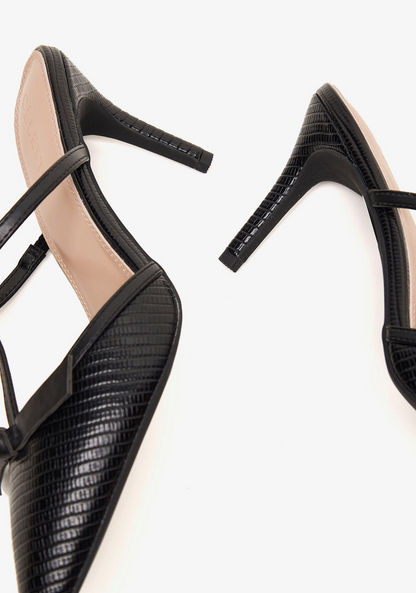 Celeste Women's Textured Slip-On Shoes with Stiletto Heels