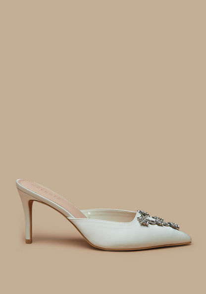 Celeste Women's Embellished Slip-On Mules with Stiletto Heels-Women%27s Heel Shoes-image-0