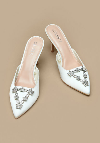 Celeste Women's Embellished Slip-On Mules with Stiletto Heels-Women%27s Heel Shoes-image-2