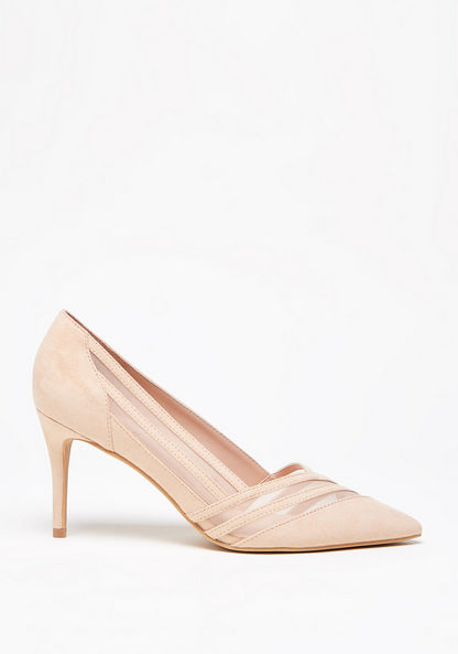 Celeste Women's Textured Court Shoes with Stiletto Heels-Women%27s Heel Shoes-image-0