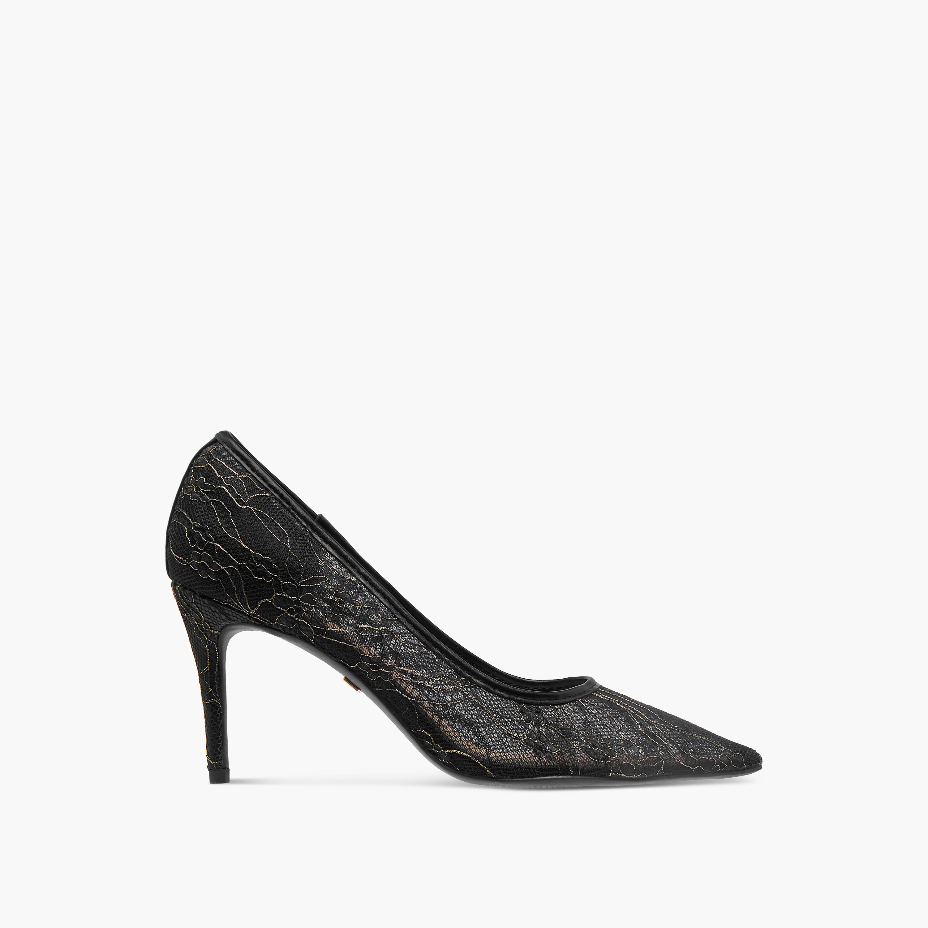 Celeste Women's Lace Detail Slip-On Pumps with Stiletto Heels-women-shoes-heels-image-3