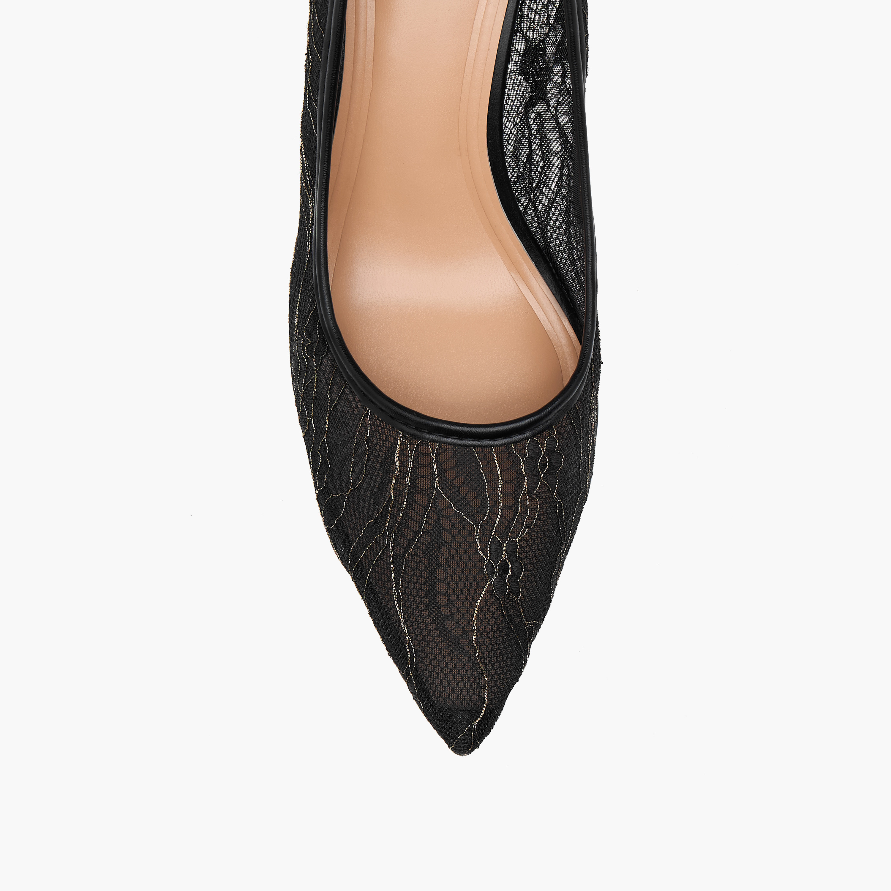 Celeste Women's Lace Detail Slip-On Pumps with Stiletto Heels-women-shoes-heels-image-4