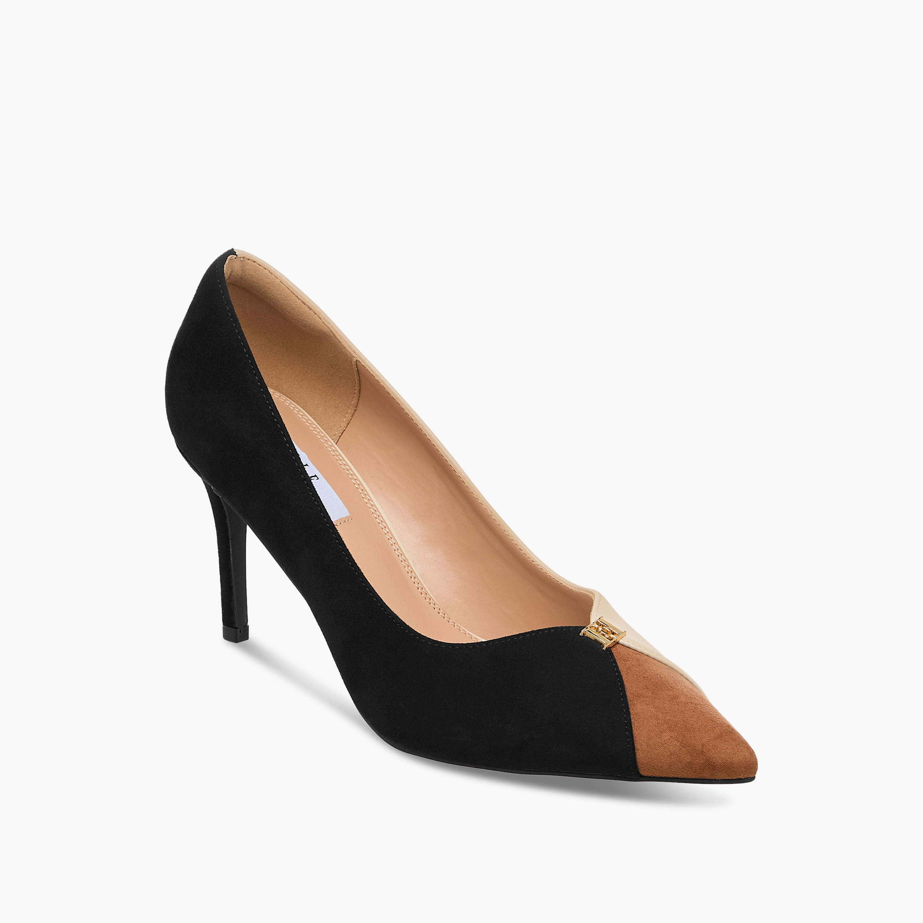 حذاء بومب سهل الارتداء بتصميم قوالب ملونة وكعب رفيع للنساء من إيل-women-shoes-heels-image-2