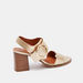 Celeste Women's Animal Textured Block Heels Sandals with Buckle Closure-Women%27s Heel Sandals-thumbnailMobile-4