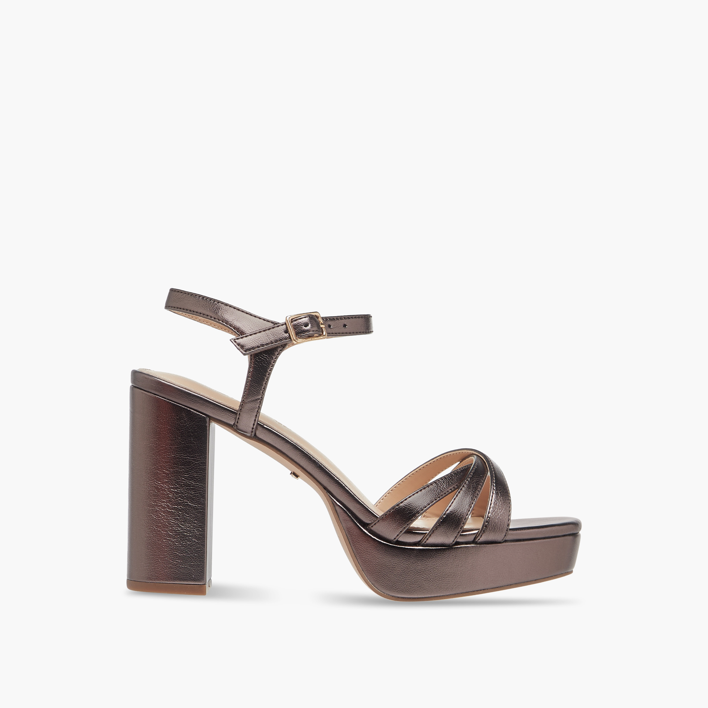 Paprika Strappy Blocked Heel Sandals with Buckle Closure-women-shoes-sandals-heeled-image-3