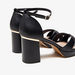 Celeste Women's Cross Strap Sandals with Block Heels and Buckle Closure-Women%27s Heel Sandals-thumbnailMobile-2