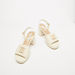 Elle Women's Embroidered Block Heels Sandals with Buckle Closure-Women%27s Heel Sandals-thumbnail-2