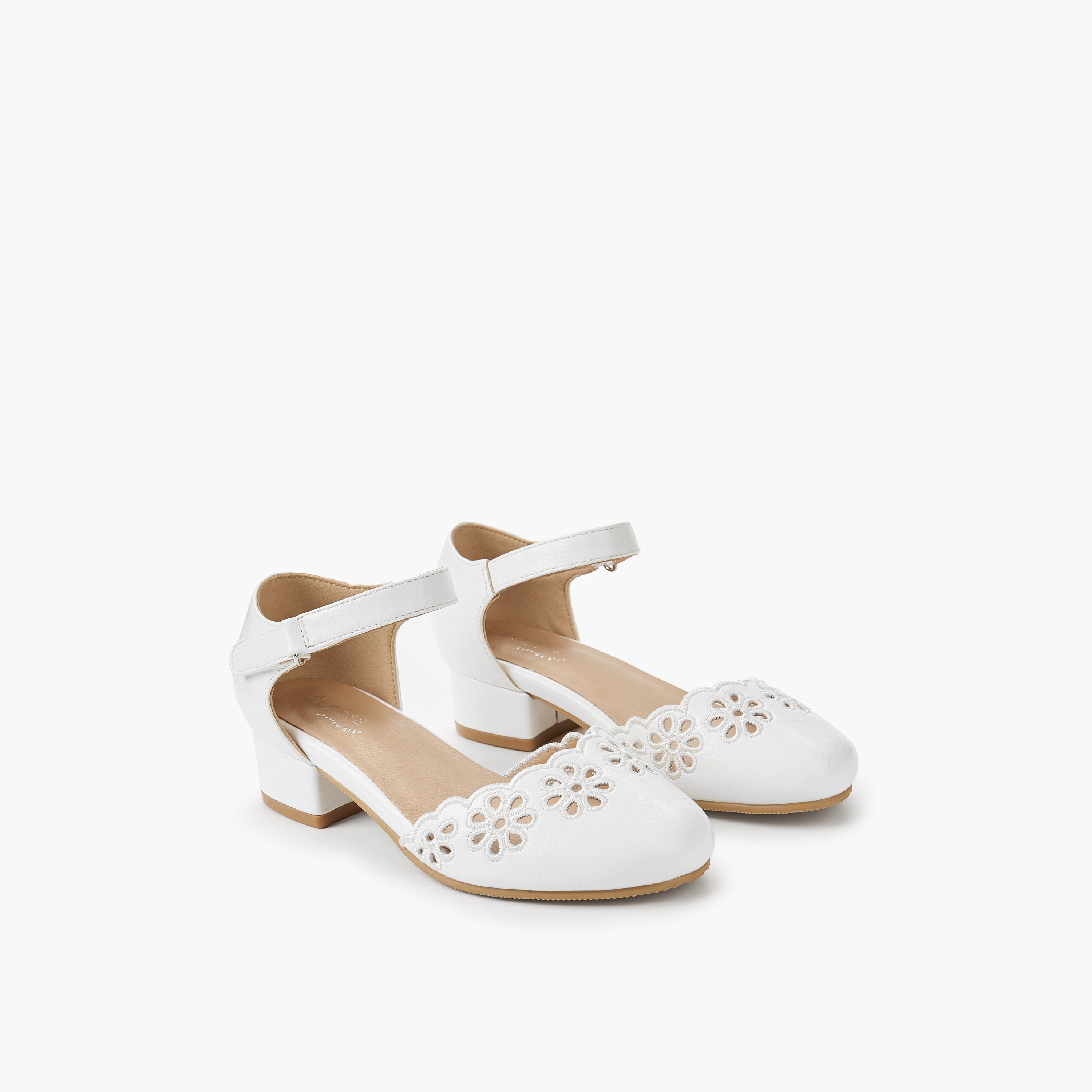 حذاء بكعب عريض وشريط لاصق للبنات من سيليست-girls-shoes-sandals-image-1