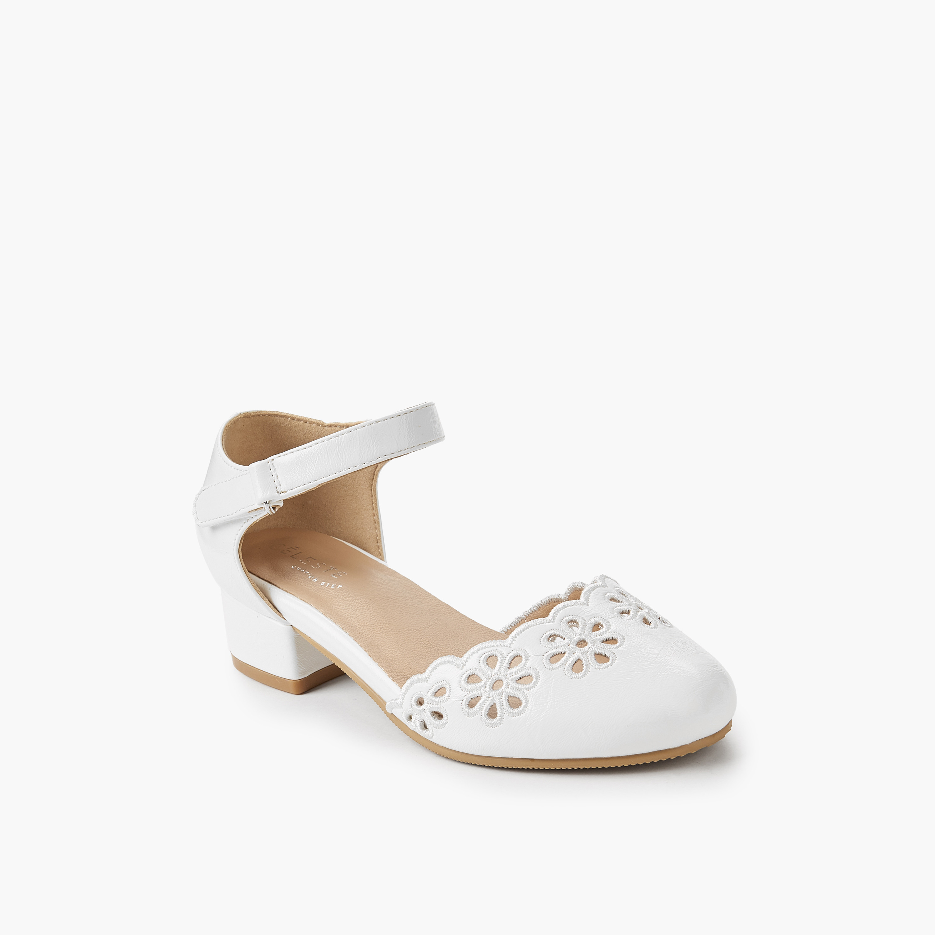 حذاء بكعب عريض وشريط لاصق للبنات من سيليست-girls-shoes-sandals-image-2