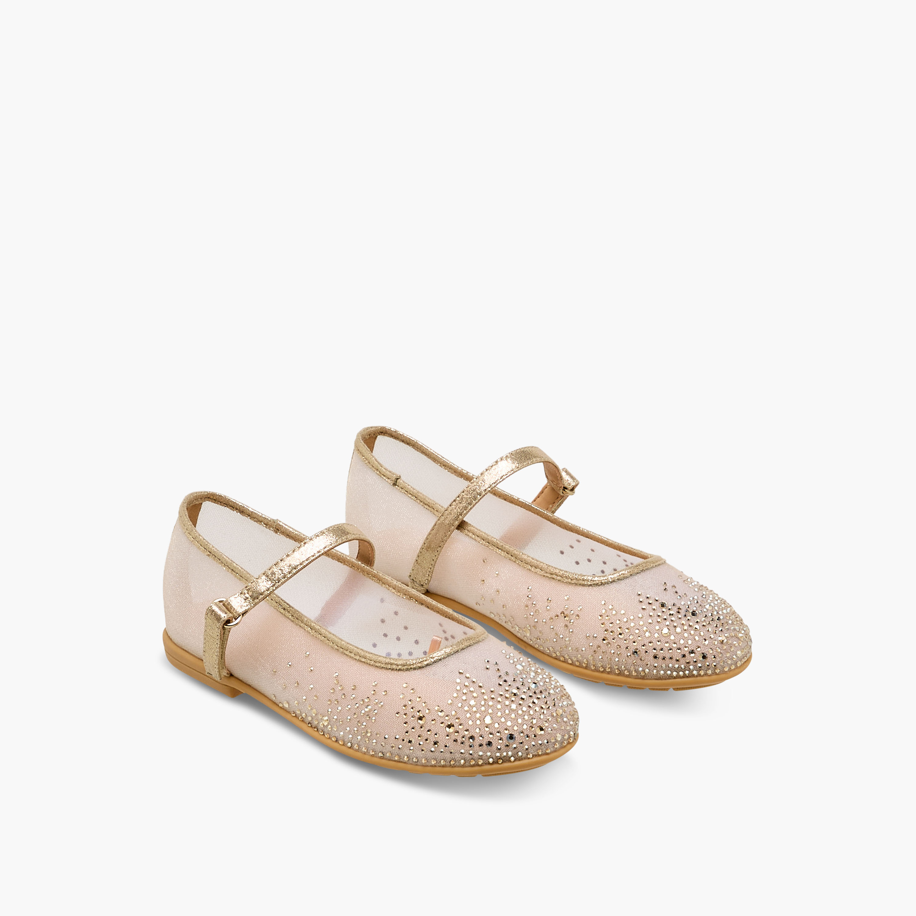 Celeste Girls Hook & Loop Ballerina Shoes-girls-shoes-maryjanes-image-1