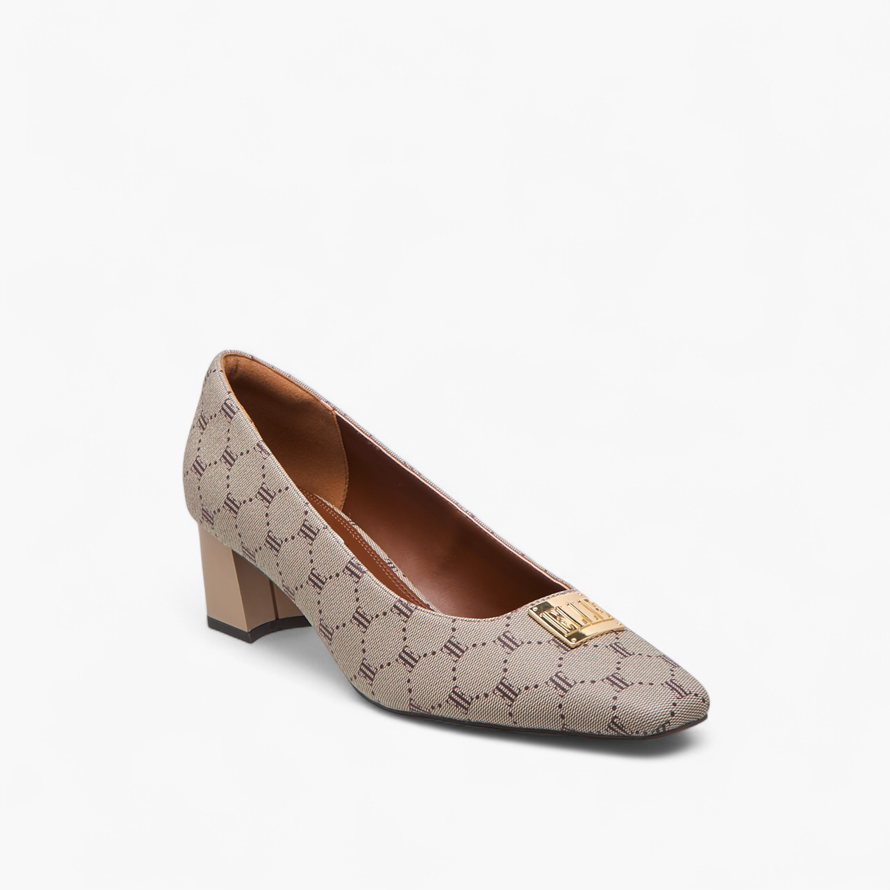 حذاء سهل الارتداء بكعب سميك وزينة الشعار للنساء من إيل - J00391-011-women-shoes-sandals-heeled-image-2
