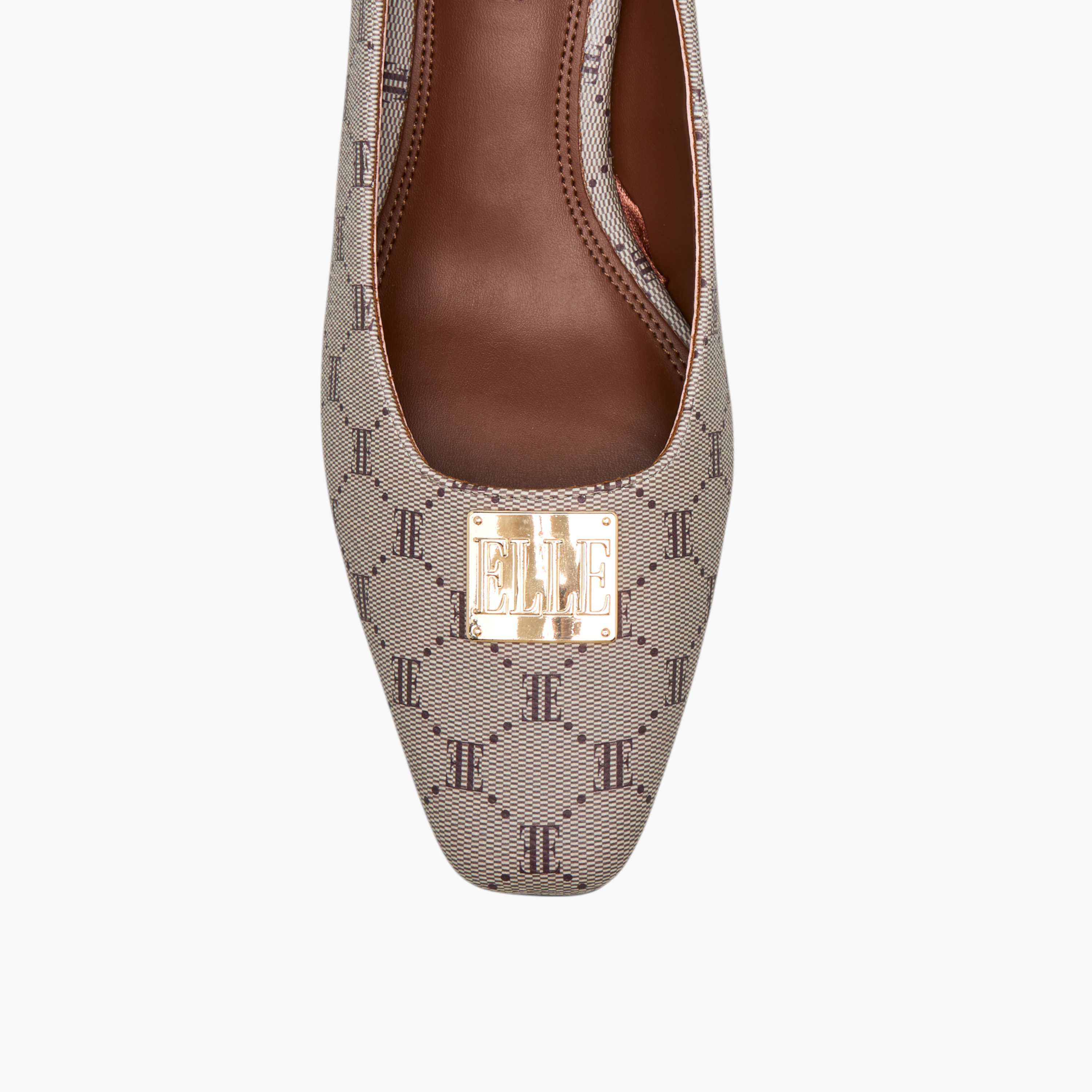 حذاء سهل الارتداء بكعب سميك وزينة الشعار للنساء من إيل - J00391-011-women-shoes-sandals-heeled-image-4