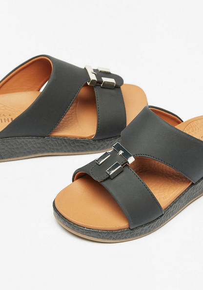Mister Duchini Metal Accent Slip-On Arabic Sandals-Boy%27s Sandals-image-3