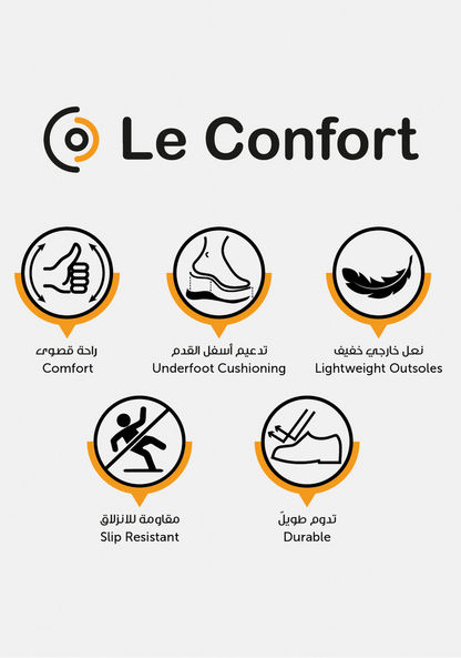 Le Confort Buckle Accent Slip-On Arabic Sandals