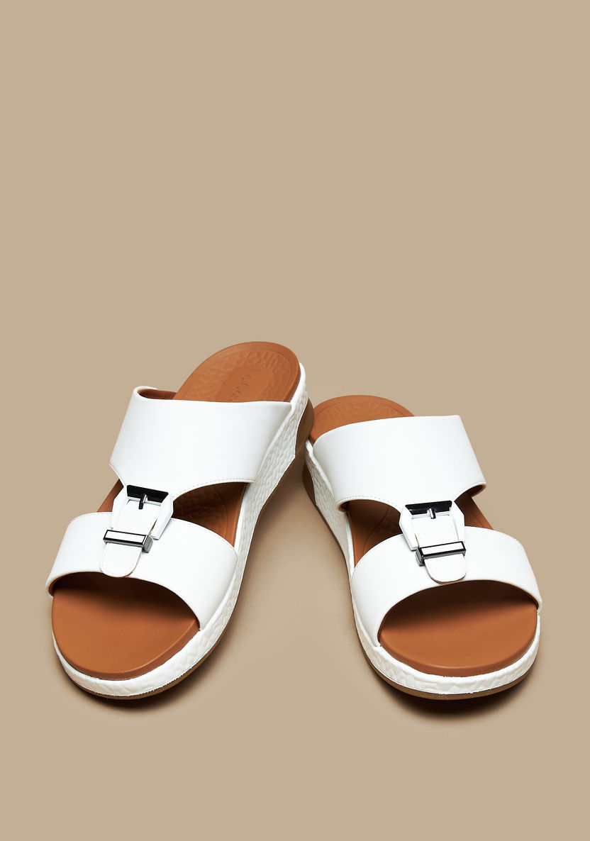 Le Confort Buckle Accent Slip-On Arabic Sandals-Men%27s Sandals-image-2