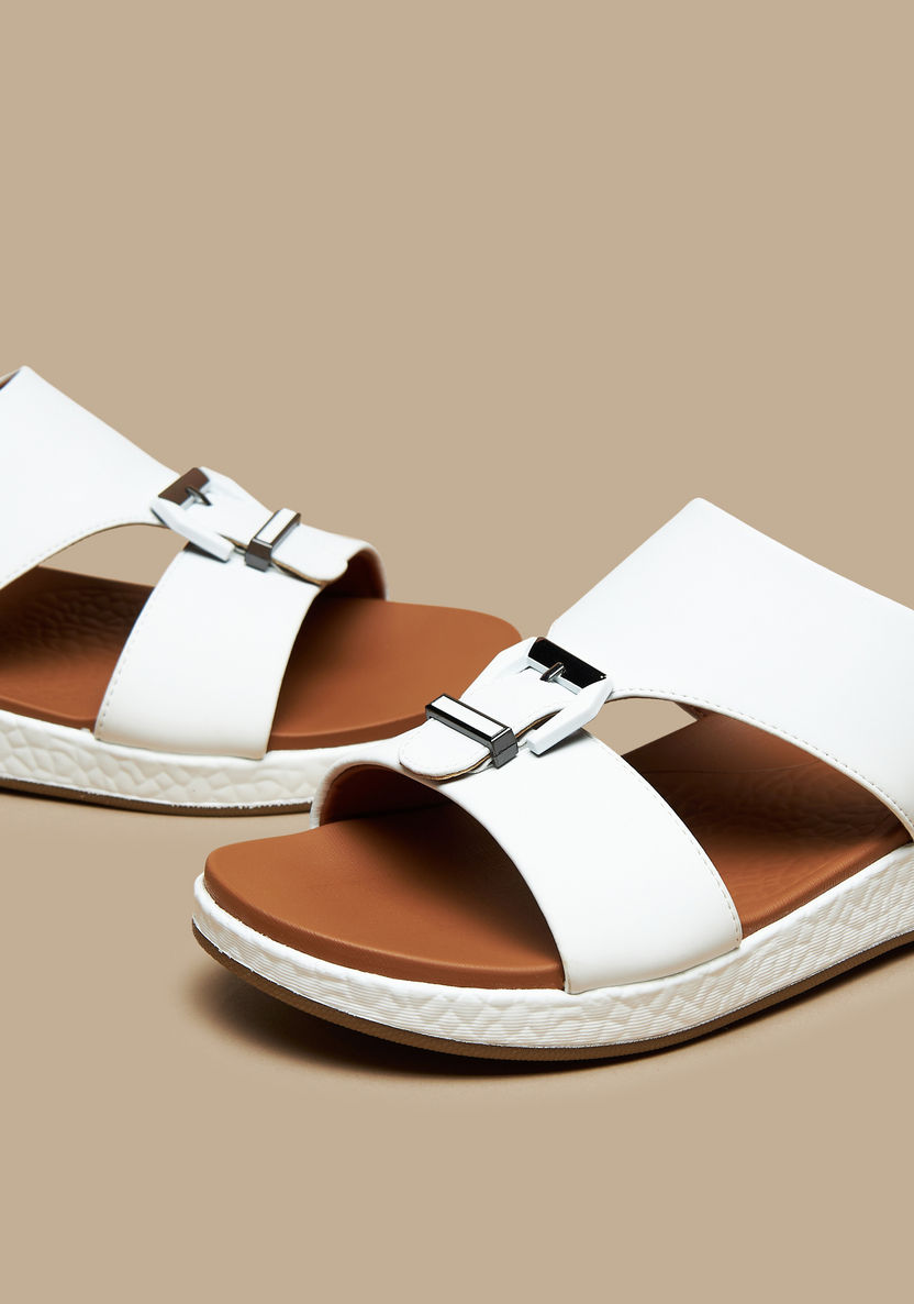 Le Confort Buckle Accent Slip-On Arabic Sandals-Men%27s Sandals-image-5