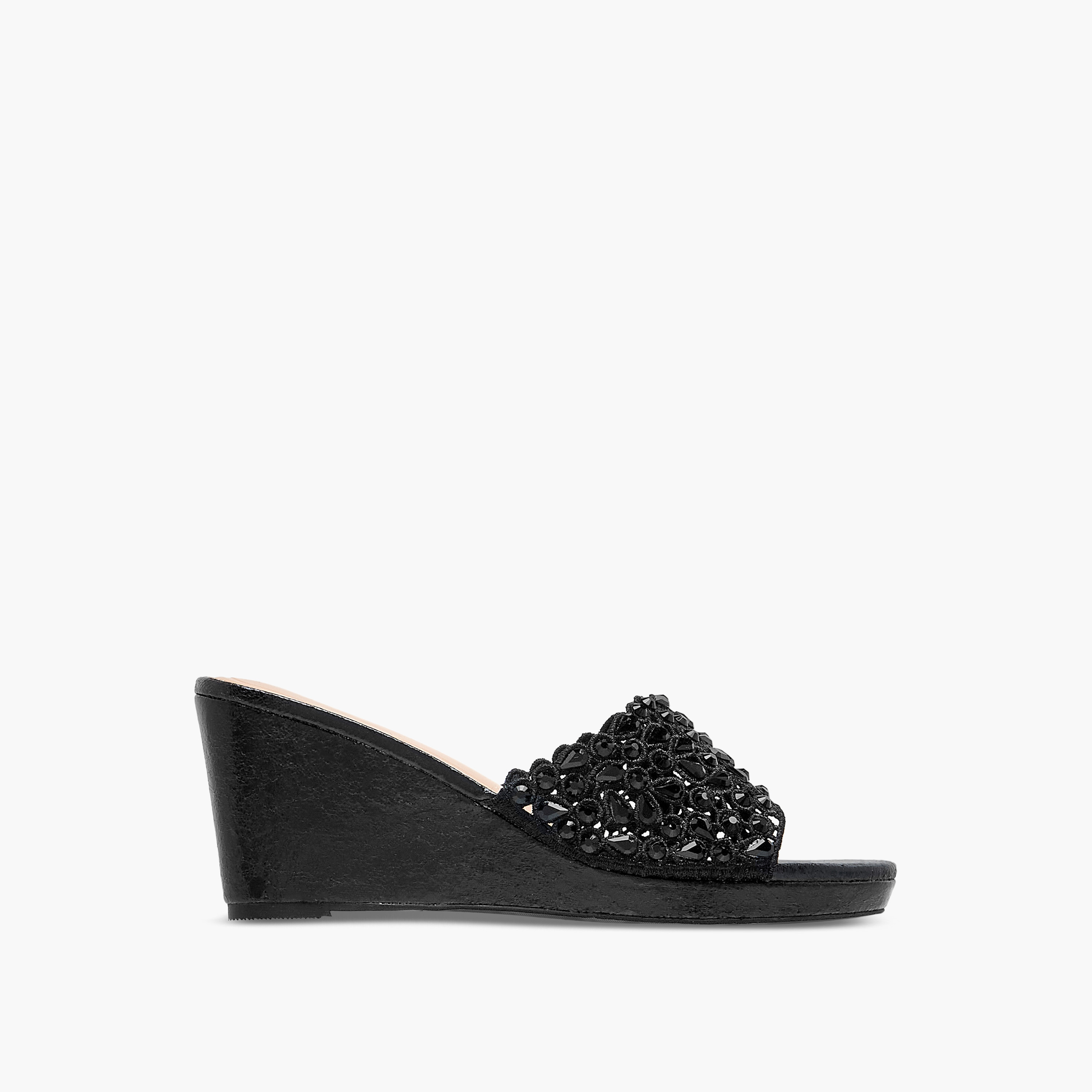 Celeste Women's Diamante Wedge Sandals with Slip On Closure-women-shoes-sandals-heeled-image-8