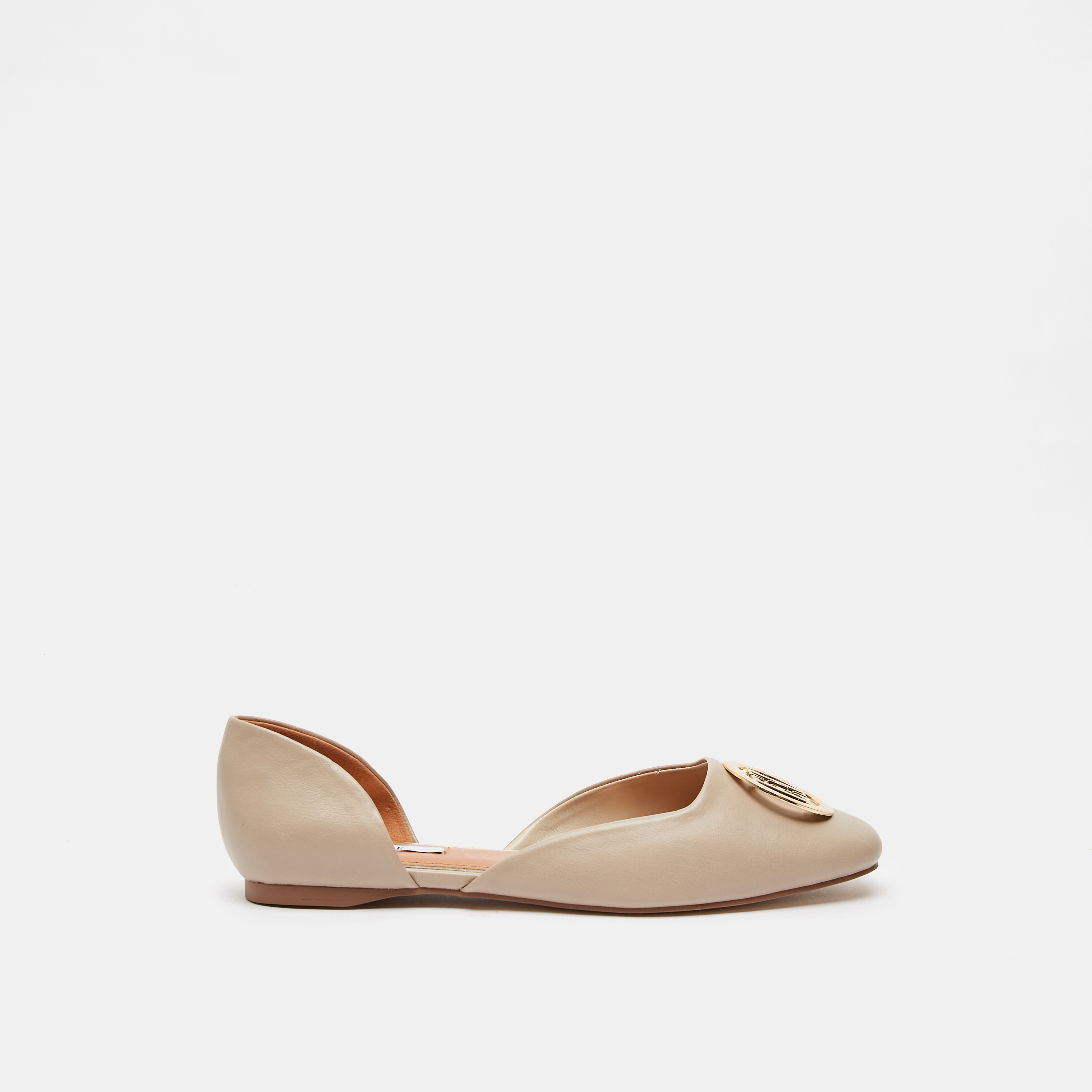 ELLE Women's Slip-On Square Toe Ballerina with Logo Accent-women-shoes-ballerinas-image-1