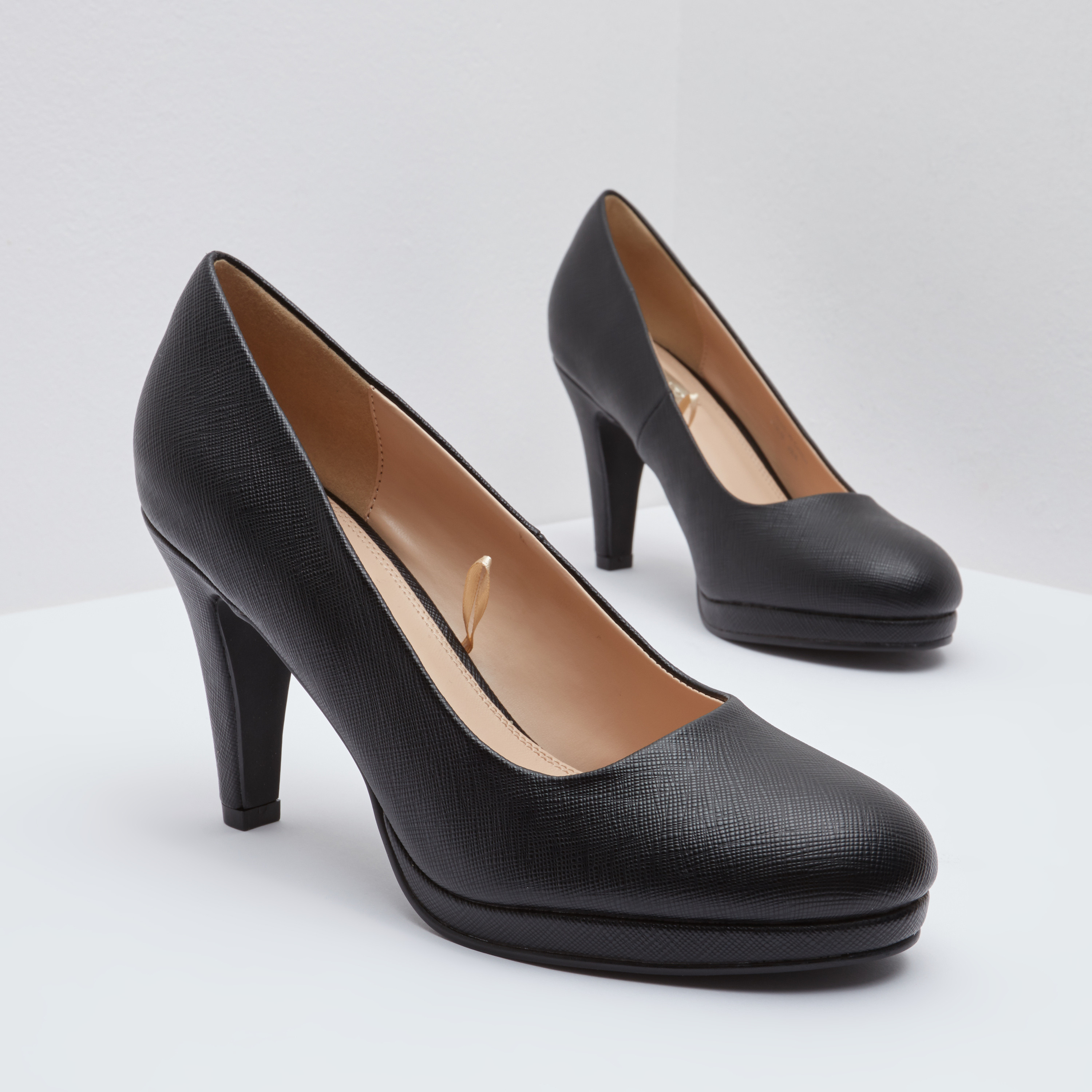 حذاء بمقدّمة مستديرة بارزة سهل الإرتداء مع كعب مخروطي-women-shoes-heels-image-10