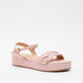 Little Missy Open Toe Sandals with Buckle Closure and Platform Heels-Girl%27s Sandals-thumbnail-1