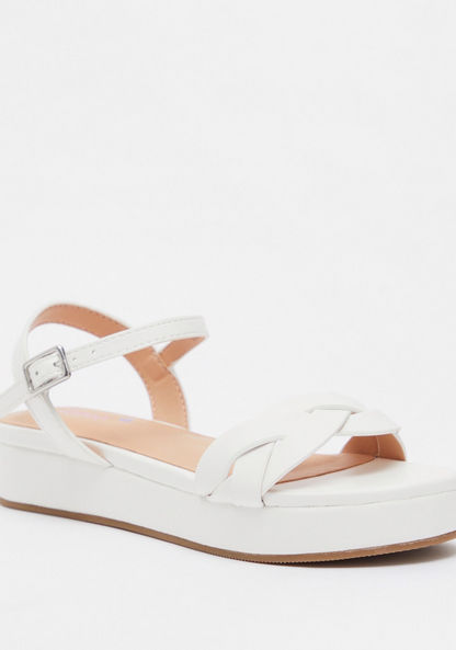 Little Missy Open Toe Sandals with Buckle Closure and Platform Heels-Girl%27s Sandals-image-1