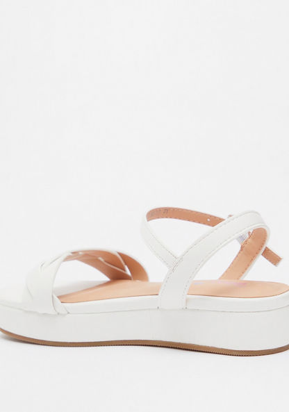 Little Missy Open Toe Sandals with Buckle Closure and Platform Heels-Girl%27s Sandals-image-2