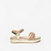 Little Missy Embellished Flatform Sandals with Hook and Loop Closure-Girl%27s Sandals-thumbnailMobile-2