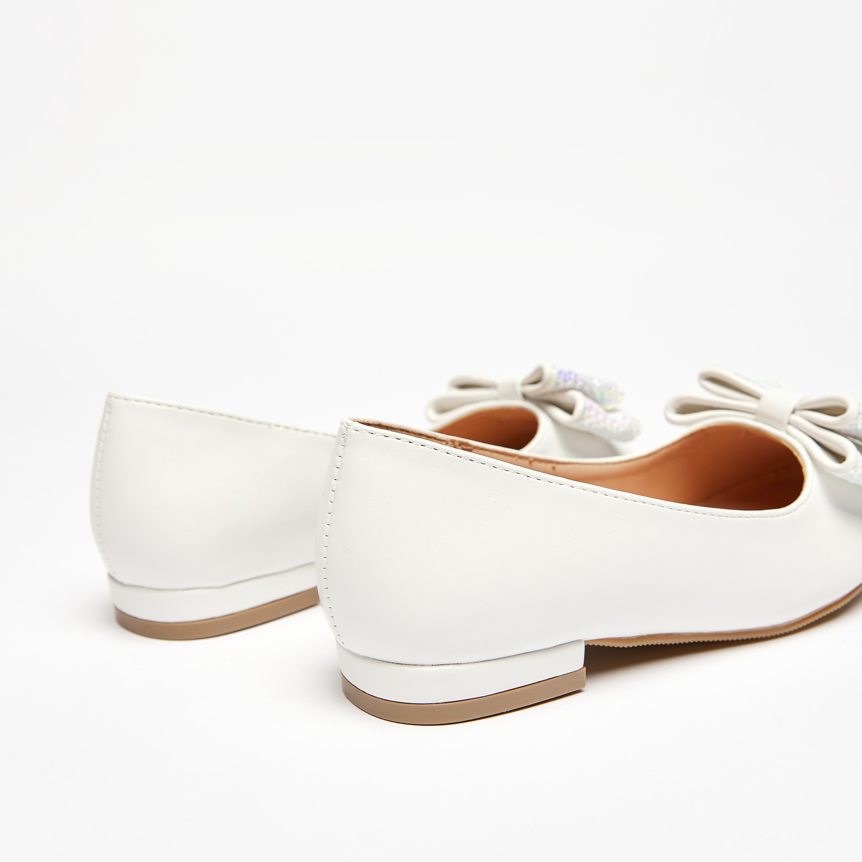 حذاء باليرينا بمقدّمة مستديرة وفيونكة وزيّنة ترتر من ليتل ميسي-girls-shoes-ballerinas-image-3