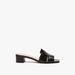 Celeste Women's Textured Slip-On Sandals with Block Heels-Women%27s Heel Sandals-thumbnail-0