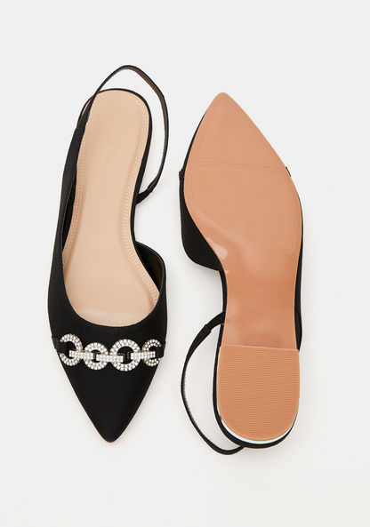 Celeste Women's Embellished Pointed Toe Sling back Shoes