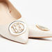 Elle Women's Pointed Toe Slip-On Ballerina Shoes with Metal Accent-Women%27s Ballerinas-thumbnailMobile-5
