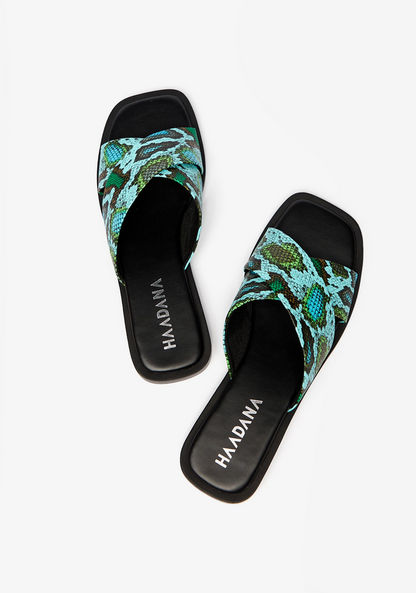Haadana Animal Print Slip-On Sandals-Women%27s Flat Sandals-image-1