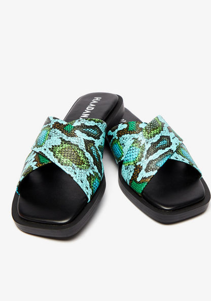 Haadana Animal Print Slip-On Sandals-Women%27s Flat Sandals-image-3