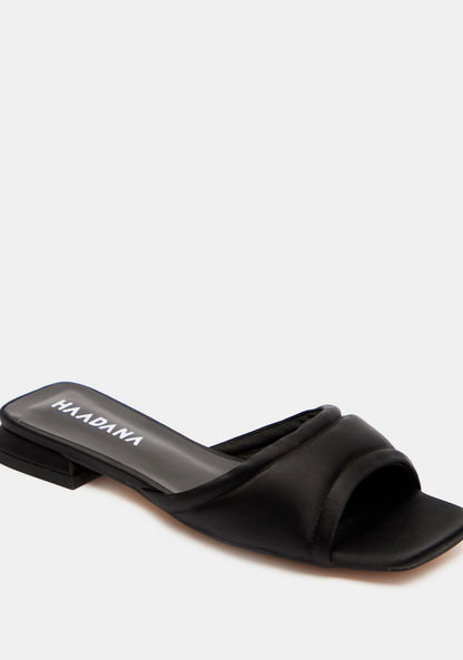 Haadana Solid Slip-On Slide Sandals-Women%27s Flat Sandals-image-1
