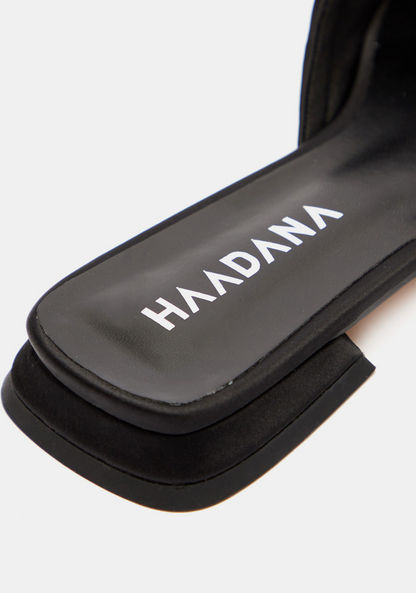 Haadana Solid Slip-On Slide Sandals-Women%27s Flat Sandals-image-2