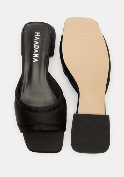 Haadana Solid Slip-On Slide Sandals-Women%27s Flat Sandals-image-4