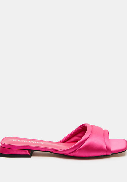 Haadana Solid Slip-On Slide Sandals-Women%27s Flat Sandals-image-0