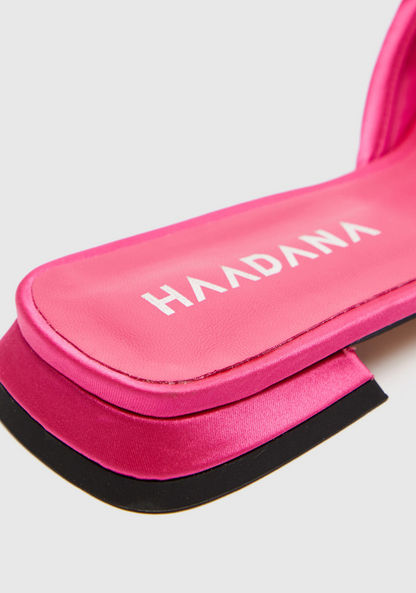 Haadana Solid Slip-On Slide Sandals-Women%27s Flat Sandals-image-2