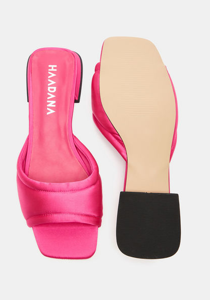 Haadana Solid Slip-On Slide Sandals-Women%27s Flat Sandals-image-4