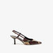 Haadana Animal Textured Slingback Heels with Buckle Closure-Women%27s Heel Shoes-thumbnailMobile-1